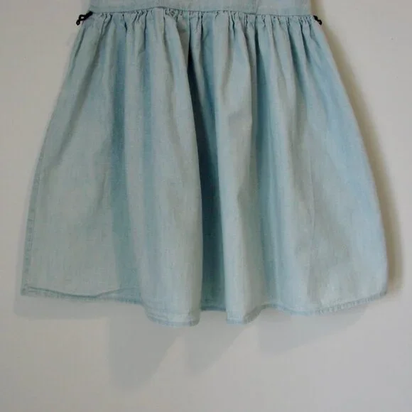 Polo Ralph Lauren Girls Chambray Denim Dress Pony Sleeveless Collar Cotton Siz 6 - Picture 14 of 14